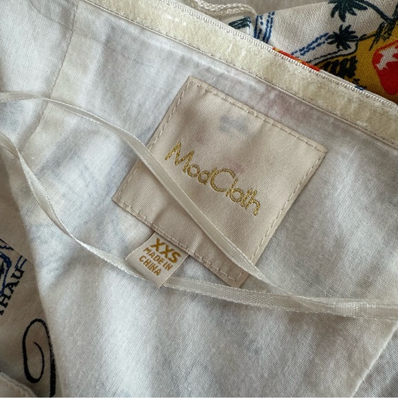 Modcloth Hawaii Print "Genuine Genius Halter Shirtdress in Island” - Picture 7 of 12